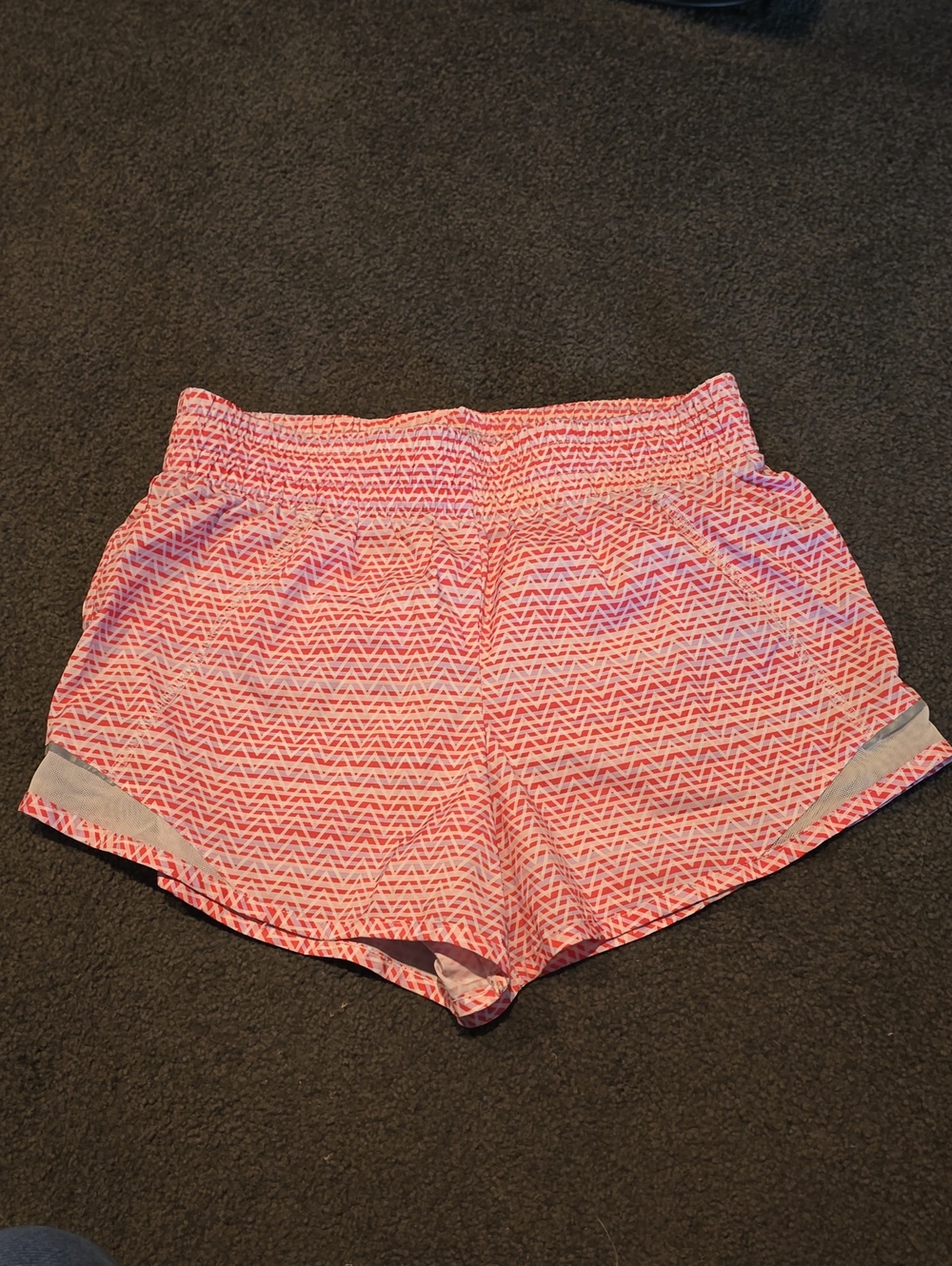 Athletic Works Pink Chevron Athletic Shorts with Reflective Trim